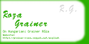 roza grainer business card