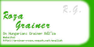 roza grainer business card